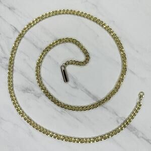 Simple Minimalist Gold Tone Metal Chain Link Belt Y2K Small/Medium S/M ✨